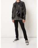 Bandana MX2 distressed denim jacket
