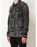 Bandana MX2 distressed denim jacket