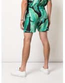 banana leaf satin shorts