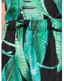 banana leaf satin shorts
