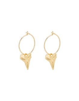 gold-plated Bite Me hoop earrings