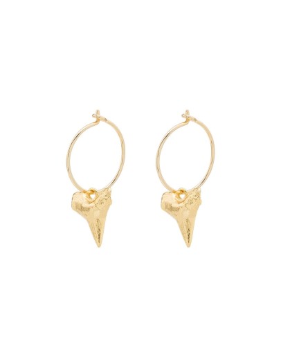 gold-plated Bite Me hoop earrings