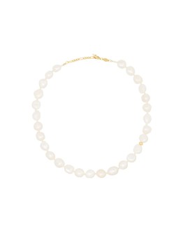 Stellar 18kt gold-plated pearl necklace
