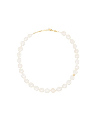 Stellar 18kt gold-plated pearl necklace