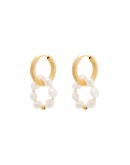 Ring of pearls hoop earrings