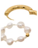 Ring of pearls hoop earrings