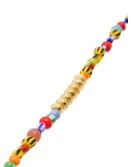 18kt gold-plated Alaia beaded necklace