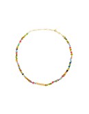 18kt gold-plated Alaia beaded necklace
