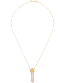 18kt gold-plated La Spirit Rose quartz necklace