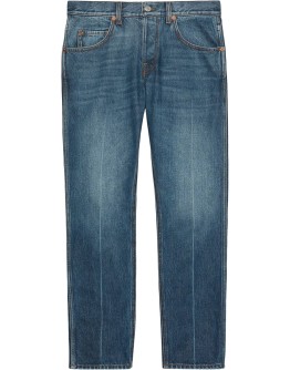 straight-leg cropped jeans