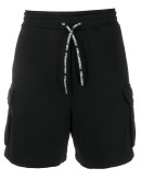 neon logo track shorts