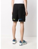 neon logo track shorts