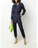 V-neck zipped jumpsuit