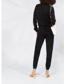 crepe mesh jumpsuit