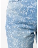 orchid-print high-rise slim jeans