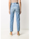 orchid-print high-rise slim jeans
