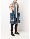 panelled oversized-fit coat