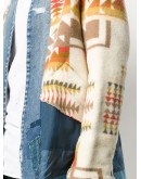 panelled oversized-fit coat