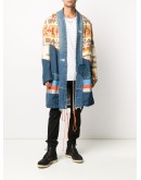 panelled oversized-fit coat