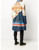 panelled oversized-fit coat