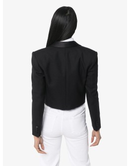 cropped tuxedo blazer