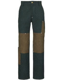 Workwear patchwork trousers