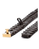 chevron-effect leather belt