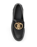 monogram leather loafers