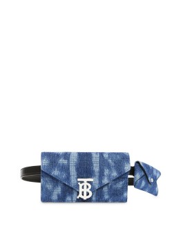 quilted denim TB envelope belt bag