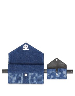 quilted denim TB envelope belt bag