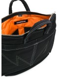 denim zipped tote bag