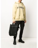 denim zipped tote bag