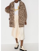 Sabi leopard-print faux shearling coat