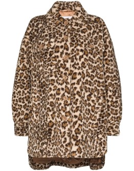 Sabi leopard-print faux shearling coat