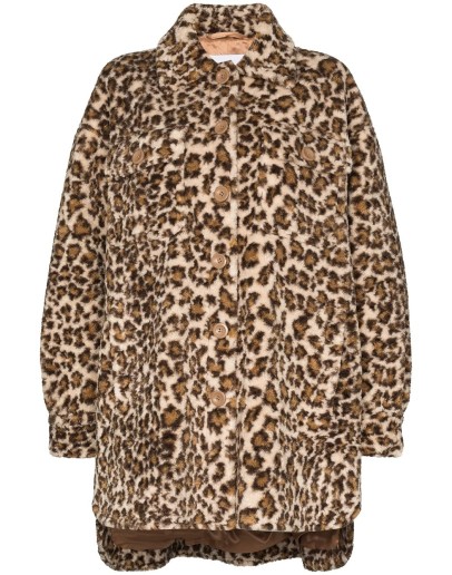 Sabi leopard-print faux shearling coat