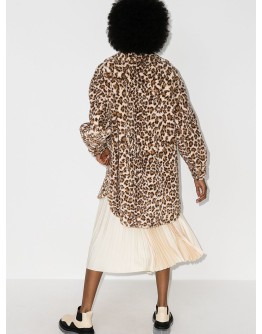Sabi leopard-print faux shearling coat
