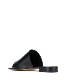 stitching-detail low-heel mules