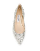 Romy glitter-embellished ballerina shoes