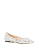 Romy glitter-embellished ballerina shoes