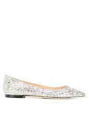 Romy glitter-embellished ballerina shoes