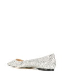 Romy glitter-embellished ballerina shoes