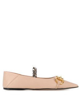 Horsebit detail ballerina shoes