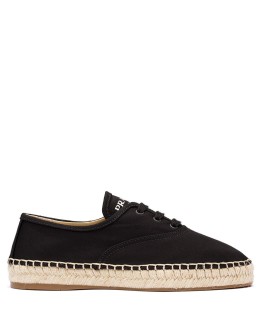 gabardine lace-up espadrilles