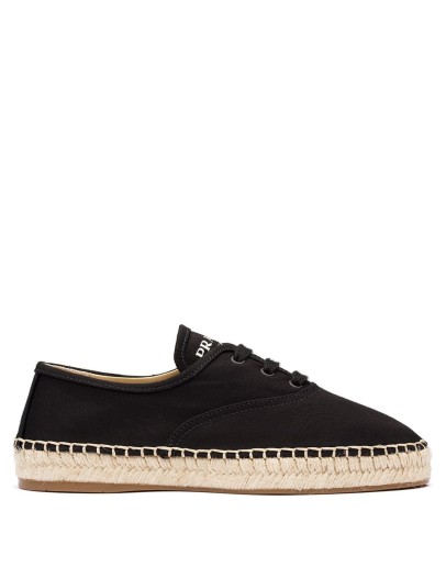gabardine lace-up espadrilles