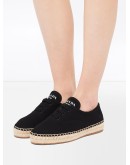gabardine lace-up espadrilles