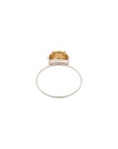 Honey Quartz Half Moon ring