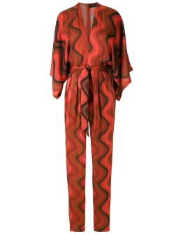 silk V-neck jumpsuit