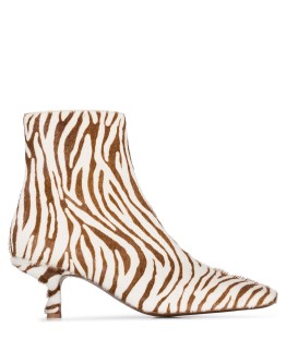 Zebrina 50 mm pony hair ankle boots