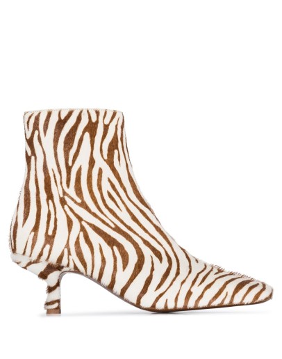 Zebrina 50 mm pony hair ankle boots