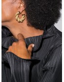 twist-hoop bar-pin earrings